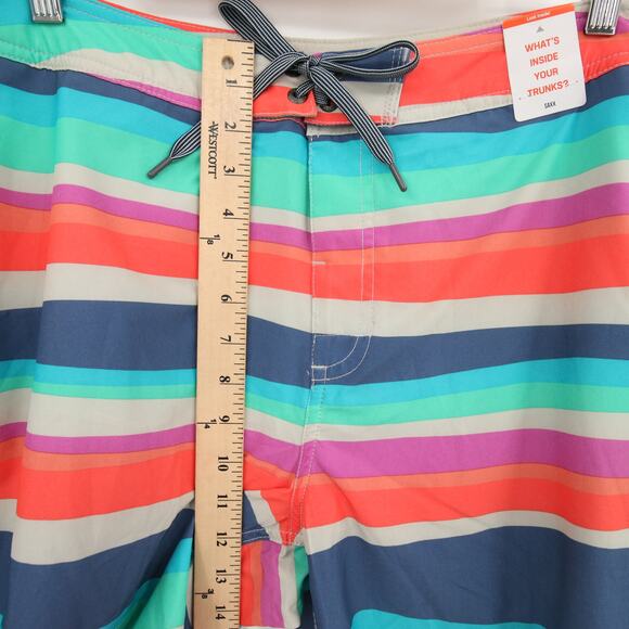 SAXX Betawave Swim Trunks Multicolor Striped Board Shorts Quick Dry Size 38 NWT - Picture 11 of 15